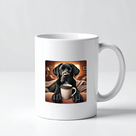 Tasse - Tired Labrador schwarz