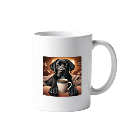 Tasse - Tired Labrador schwarz